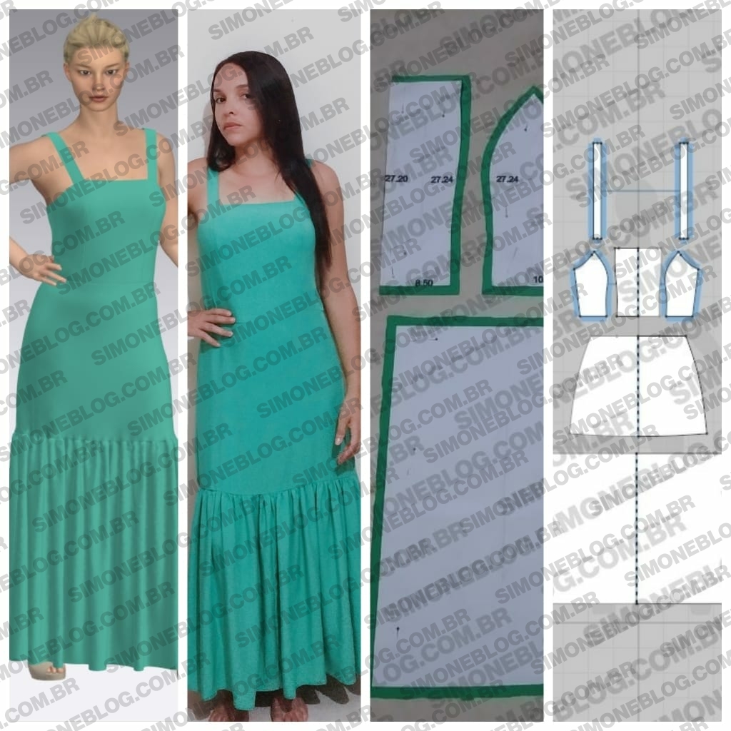 MOLDE VESTIDO VERDE SIH