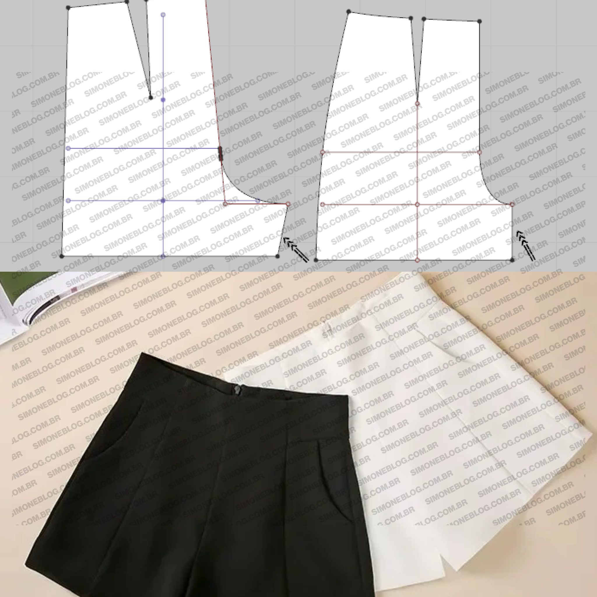 Molde short para o próximo post.