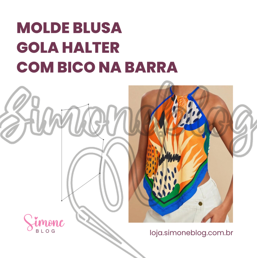 Molde blusa gola hater passo a passo