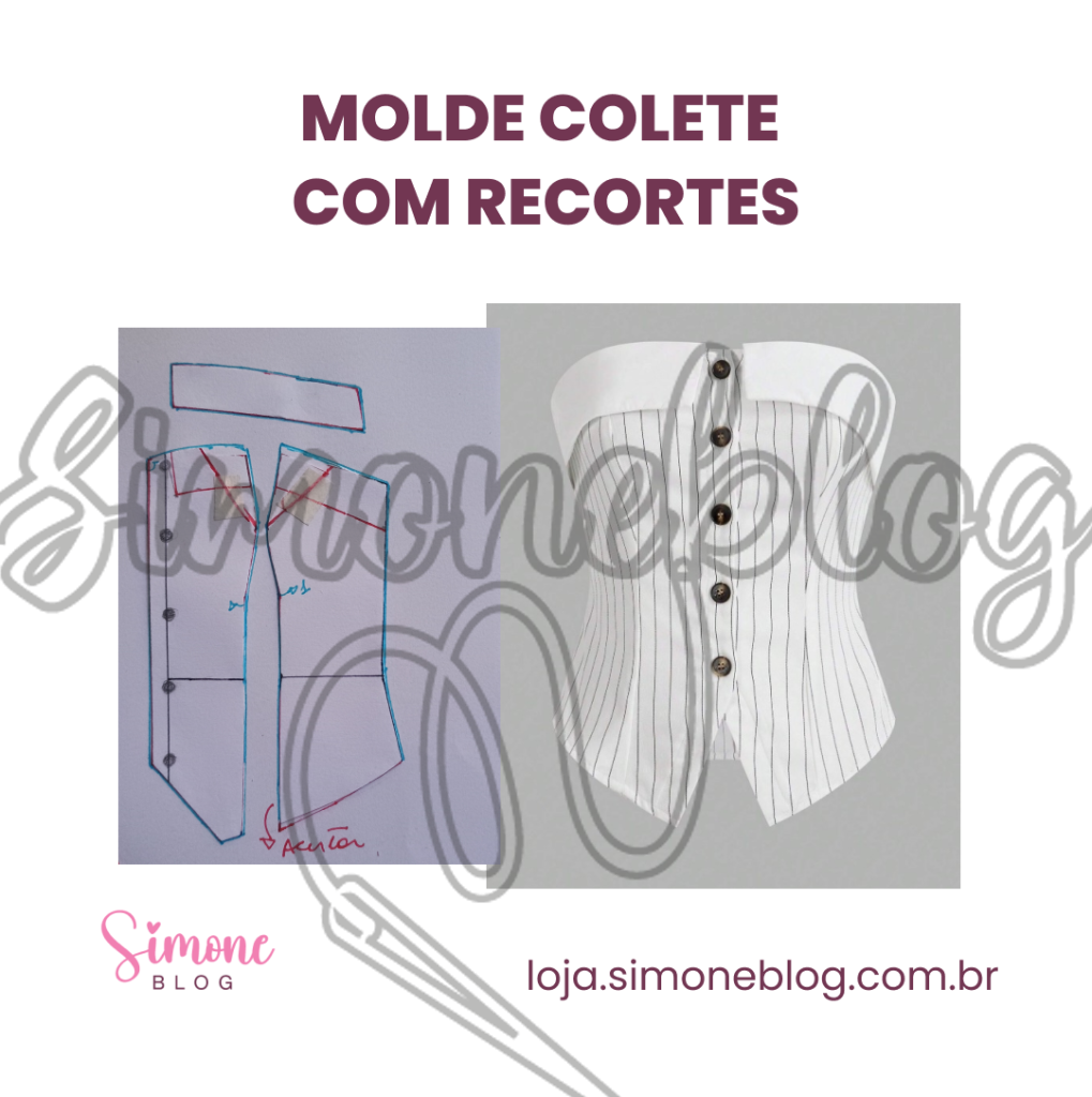 Molde colete com recortes