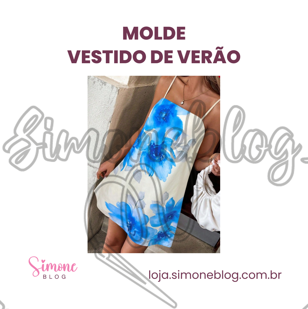 Molde vestido para verão