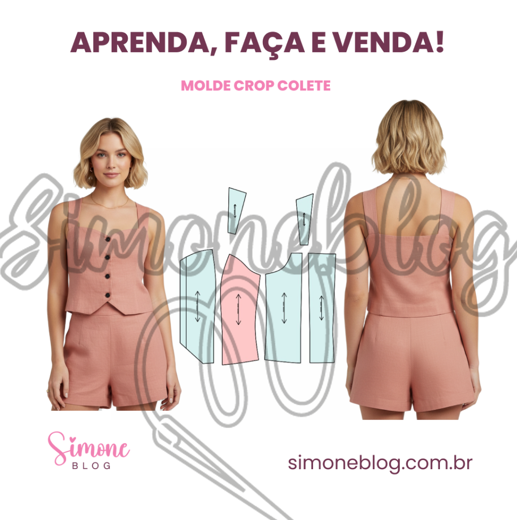 MOLDE CROP COLETE FEMININO