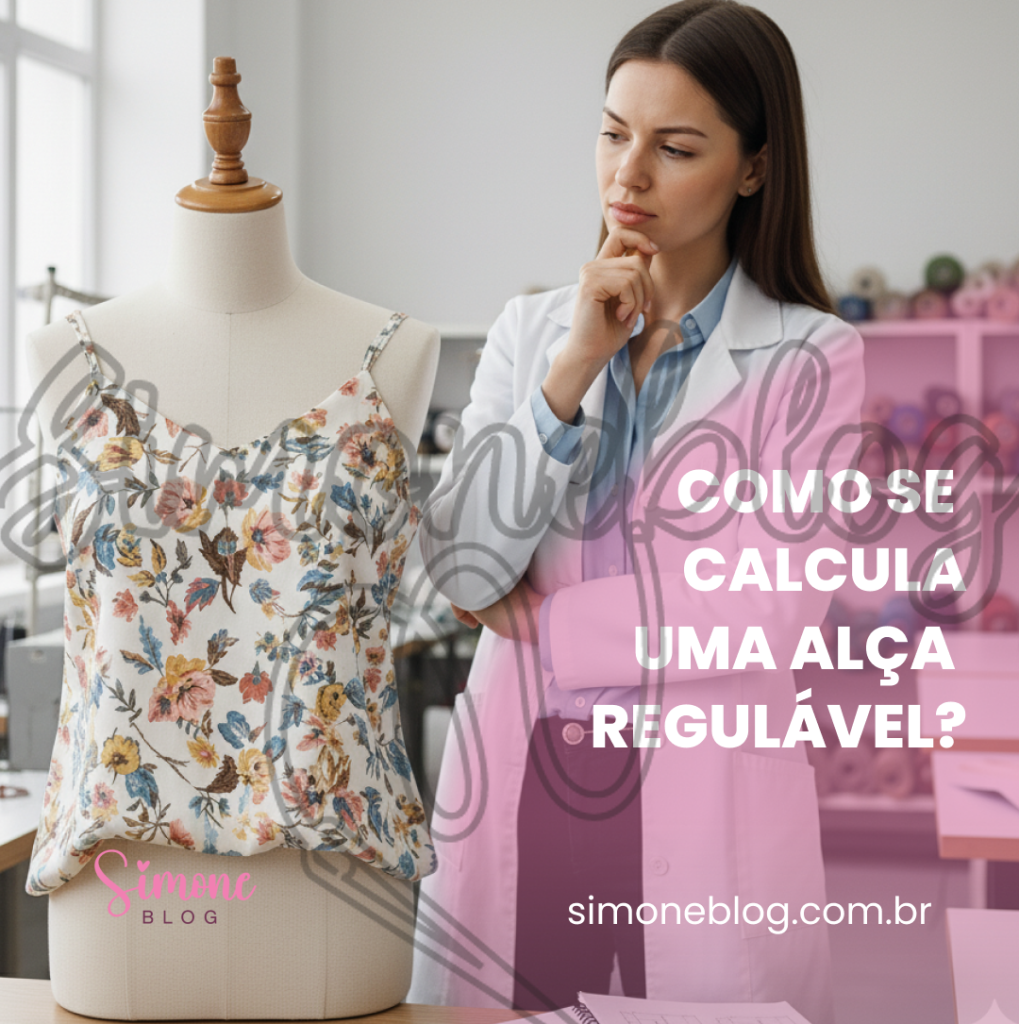 Como calcular a alça regulável de uma peça de roupa?