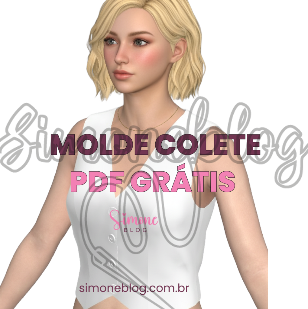 Molde colete feminino ATUALIZADO  pdf grátis tam 36