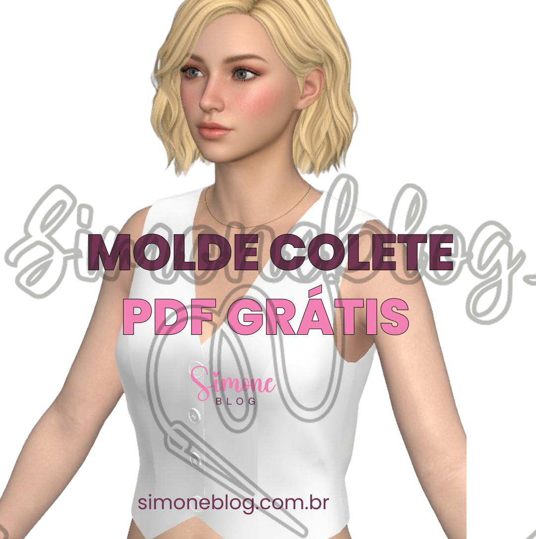 Molde colete feminino ATUALIZADO  pdf grátis tam 36