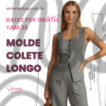 Molde colete longo com PDF GRÁTIS TAM 36