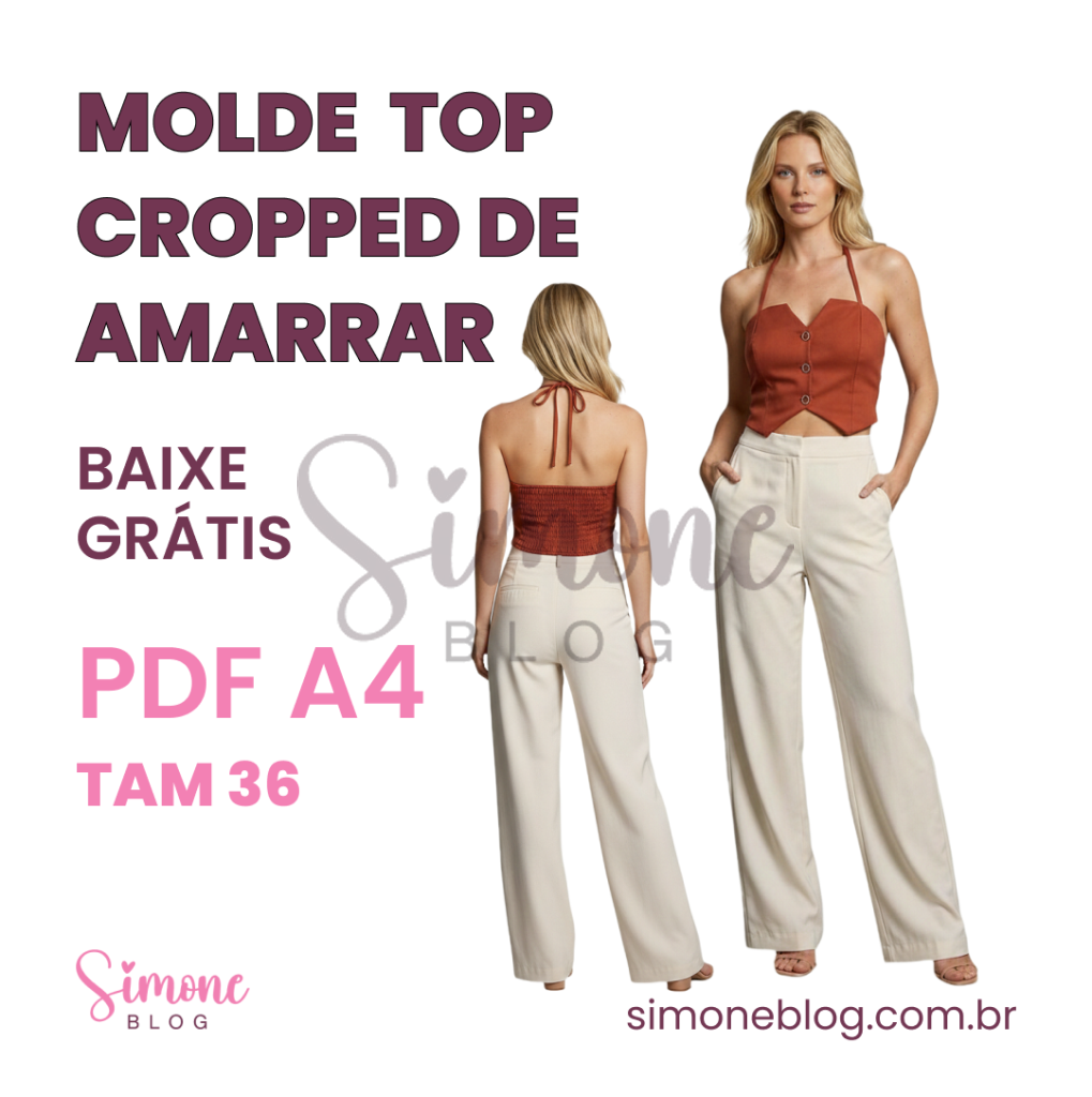 Diy top cropped alfaiataria com lastex