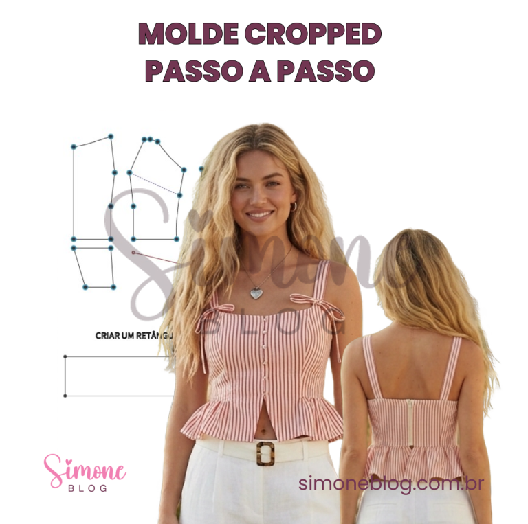 Molde Cropped com Recortes e Franzido: Crie sua Peça Única (Passo a Passo 2026)