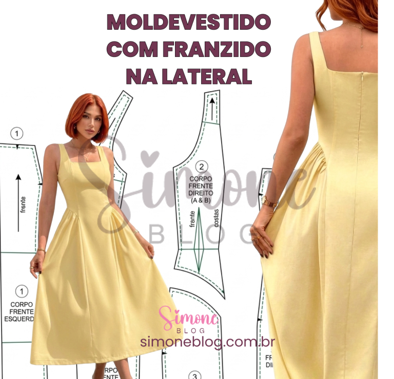 Molde Vestido Franzido na Lateral: Crie Sua Peça Única (Passo a Passo 2026)