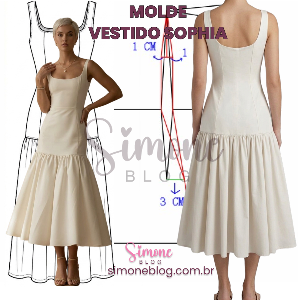 Molde vestido Sophia