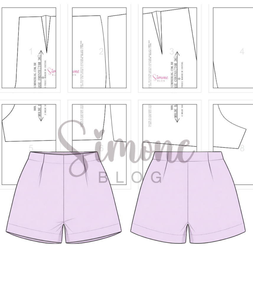 Molde base short pdf grátis tamanho 36 para passo a passo próximo post.