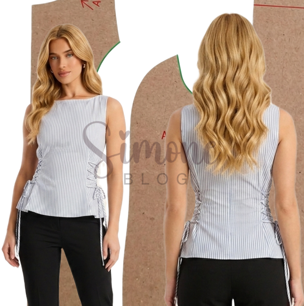 Molde Blusa com Tiras Cruzadas (Passo a Passo 2026)