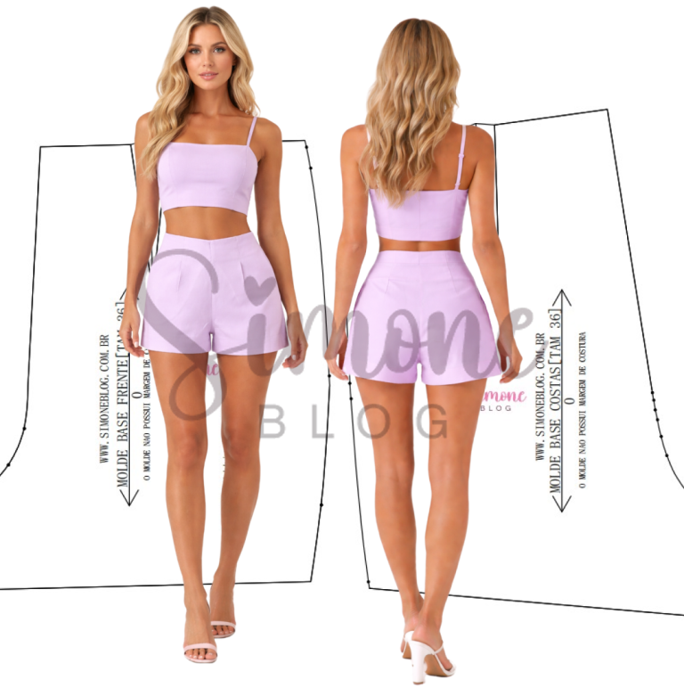 Molde short com revel