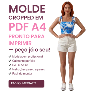 Molde cropped de amarrar nos ombros