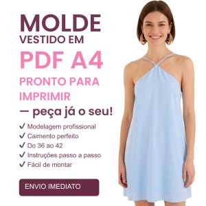 Molde vestido gola halter