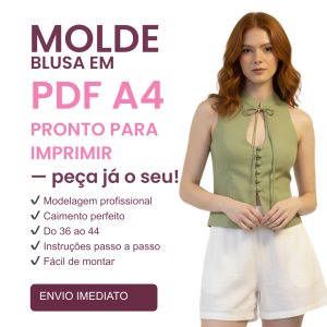 Molde blusa com gola