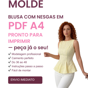 Molde blusa com nesgas