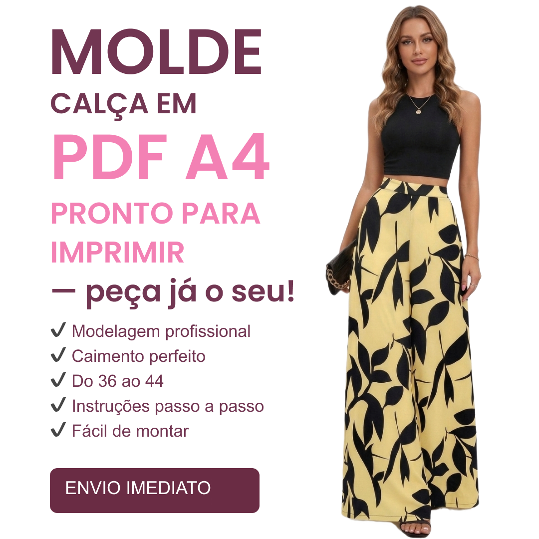 Molde calça pantalona