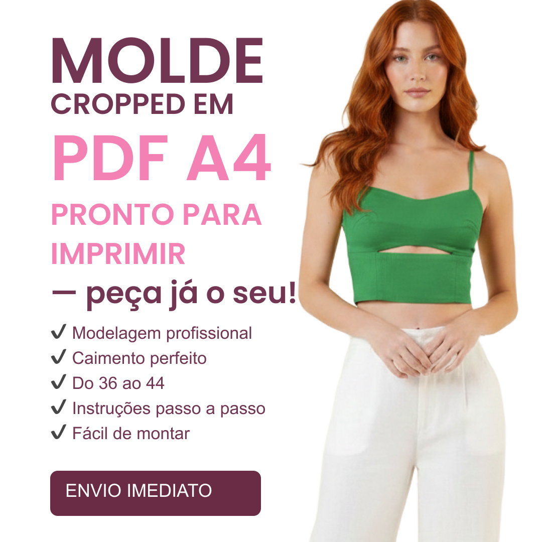 Molde cropped com recortes