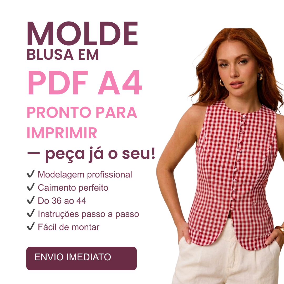Molde blusa quadriculada