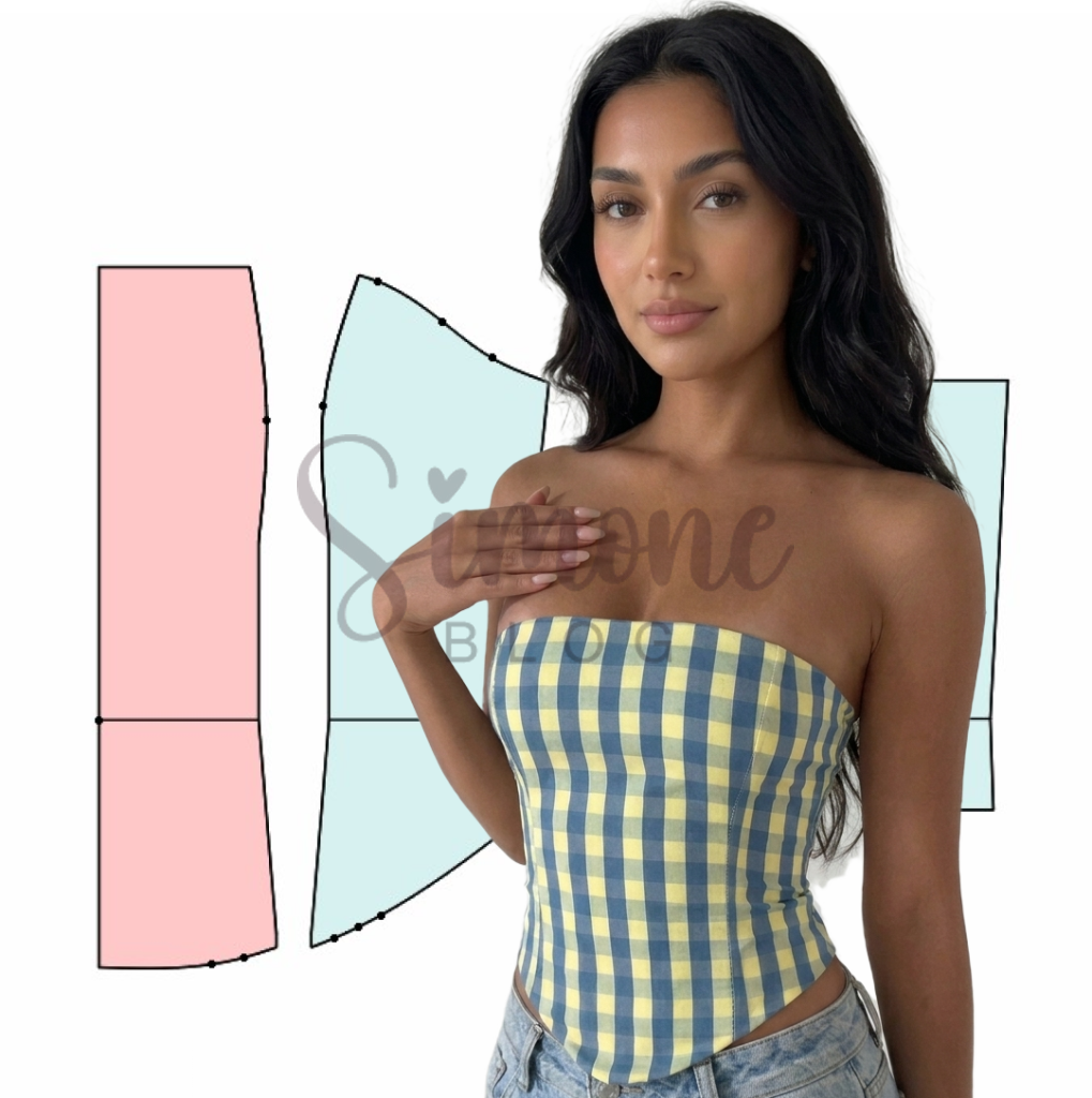 Molde blusa estilo corset