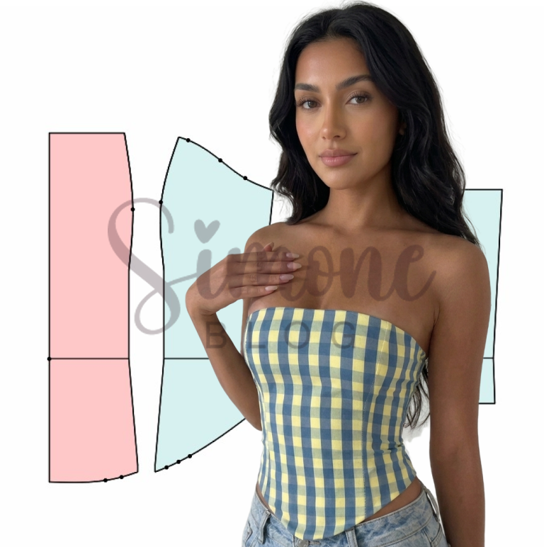 Molde blusa estilo corset